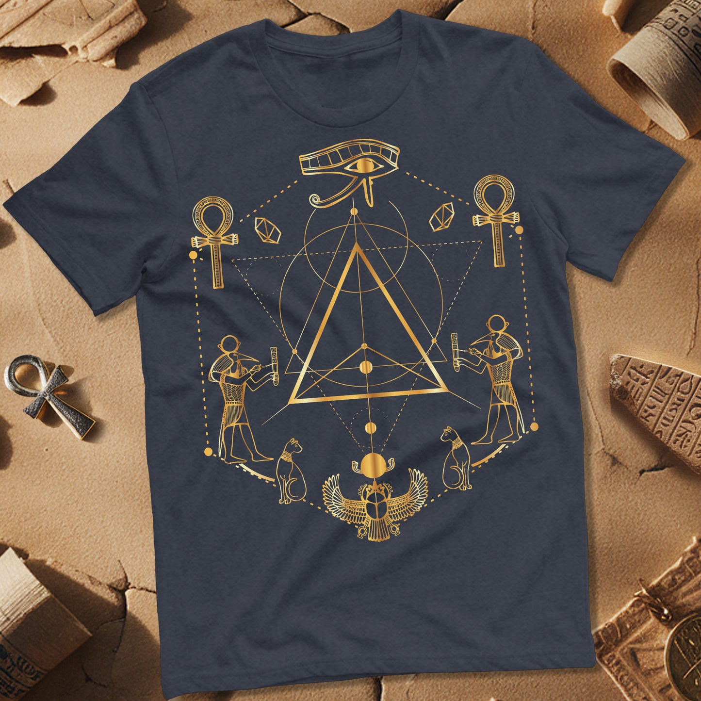 Eye Of Ra Egypt Geometry T-Shirt