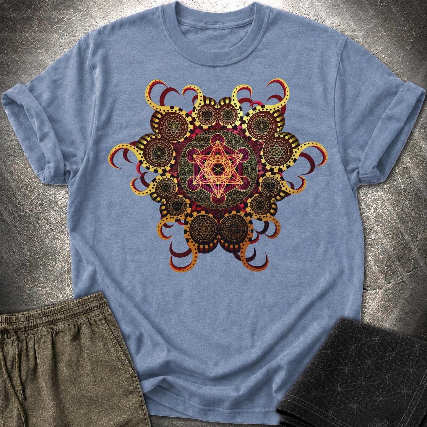 Organic Metatron - Organic Metatron T-Shirt - Heather Indigo