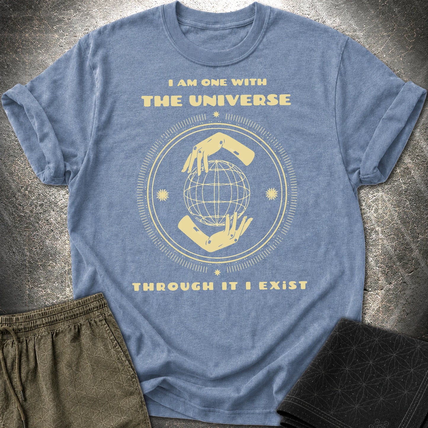 One With The Universe T-Shirt - One With The Universe T-Shirt - Heather Indigo