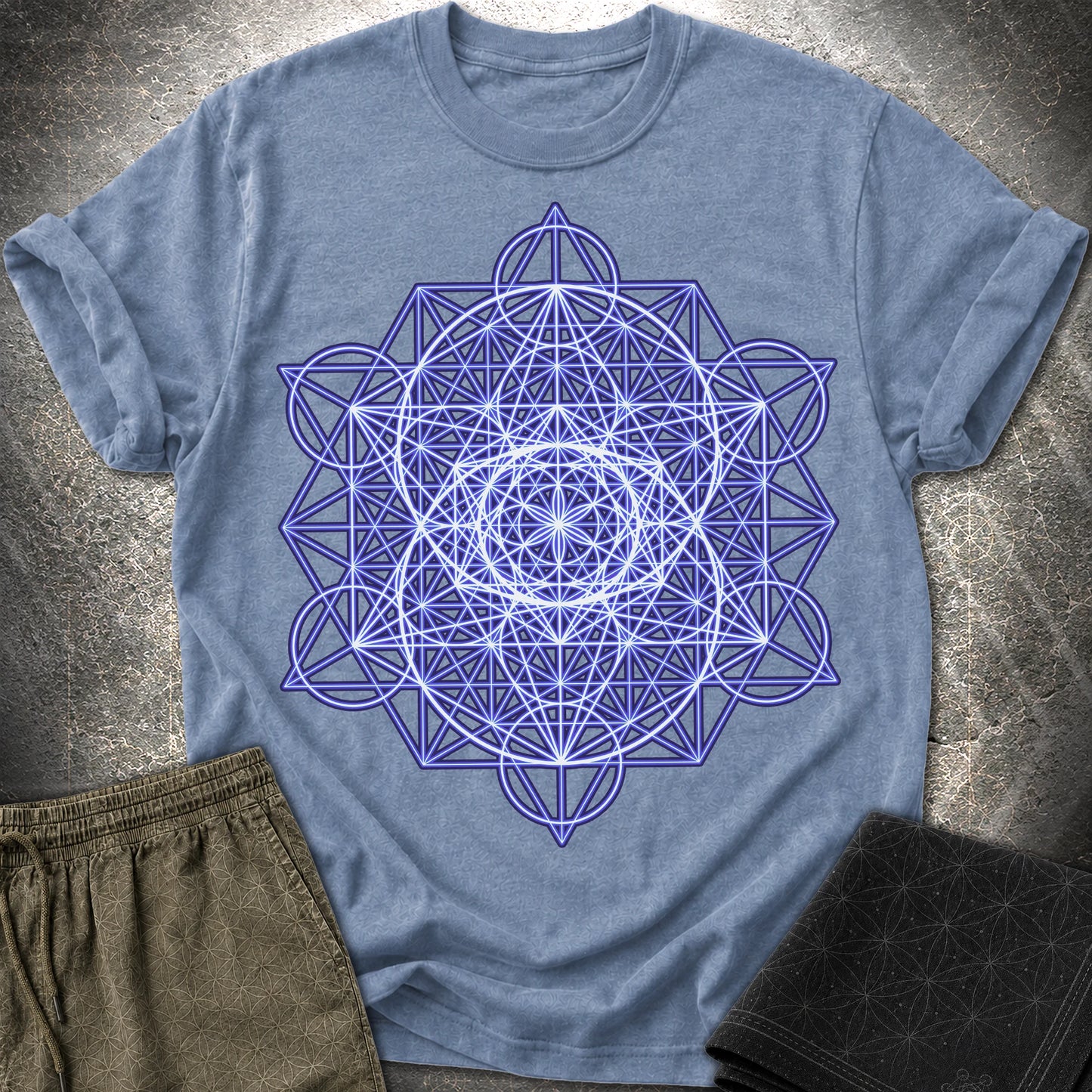 Vesica Eye Of The Universe - Vesica Eye Of The Universe T-Shirt - Heather Indigo