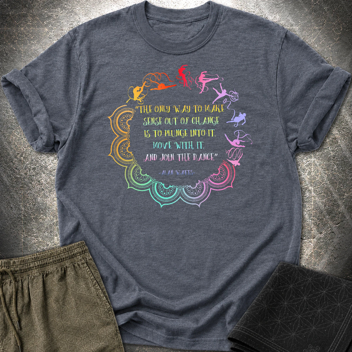 Alan Watts Join The Dance Quote T-Shirt - Alan Watts Join The Dance Quote T-Shirt - Heather Navy