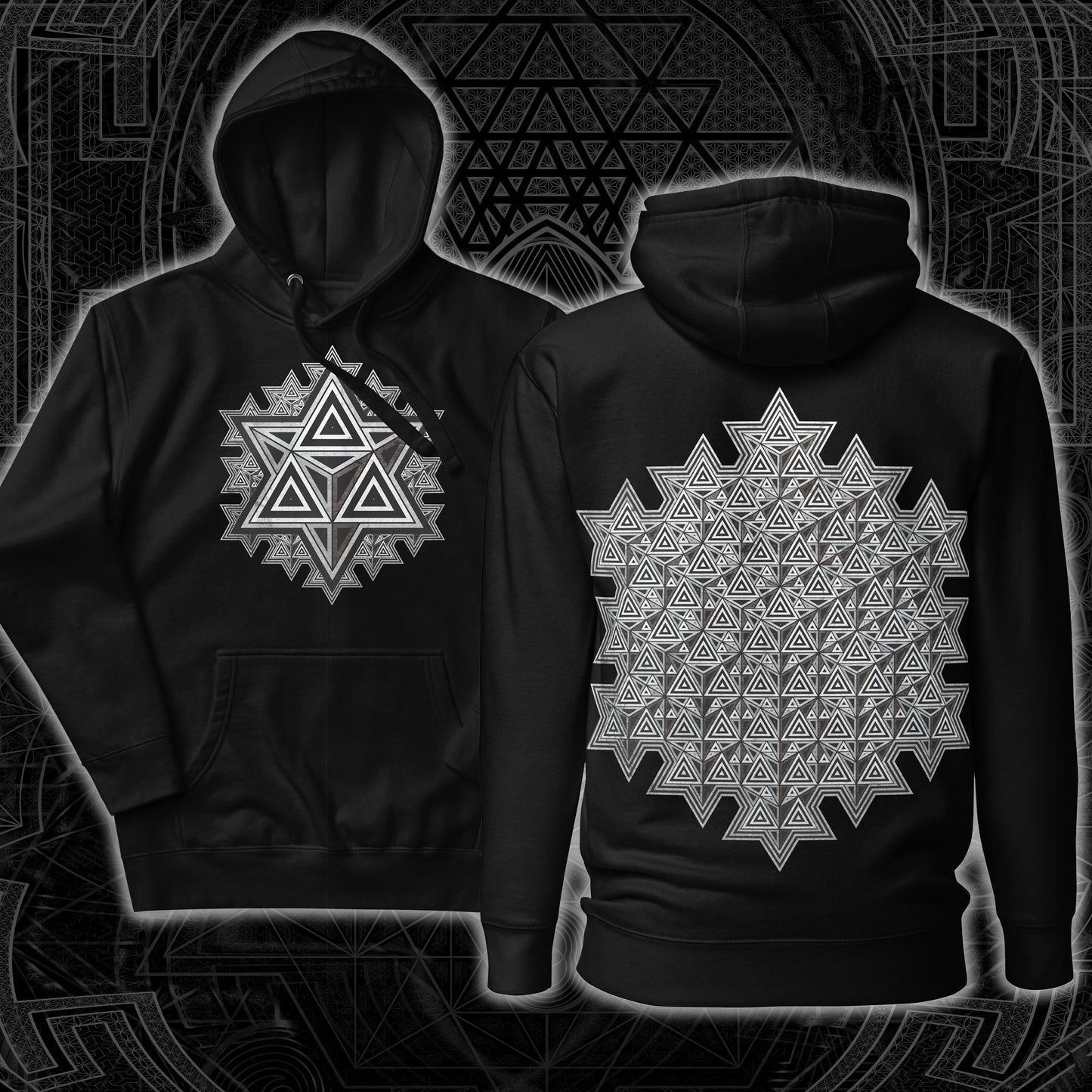 Sacred Silver Merkaba Hoodie