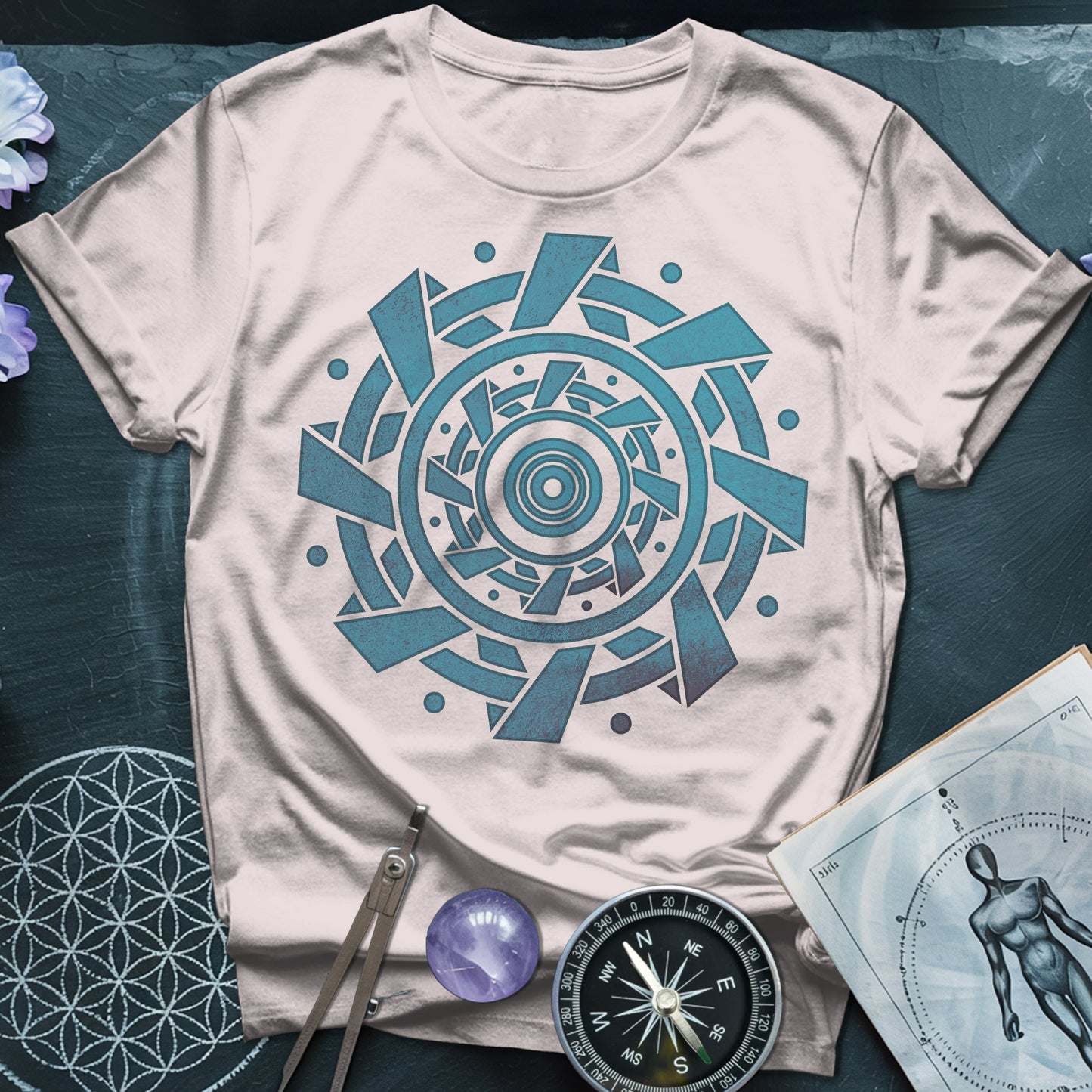 Crop Circle Blue T-Shirt