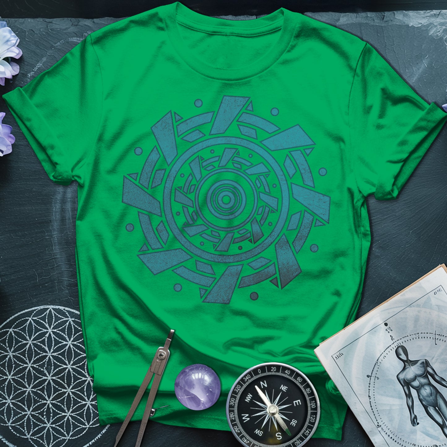 Crop Circle Blue T-Shirt