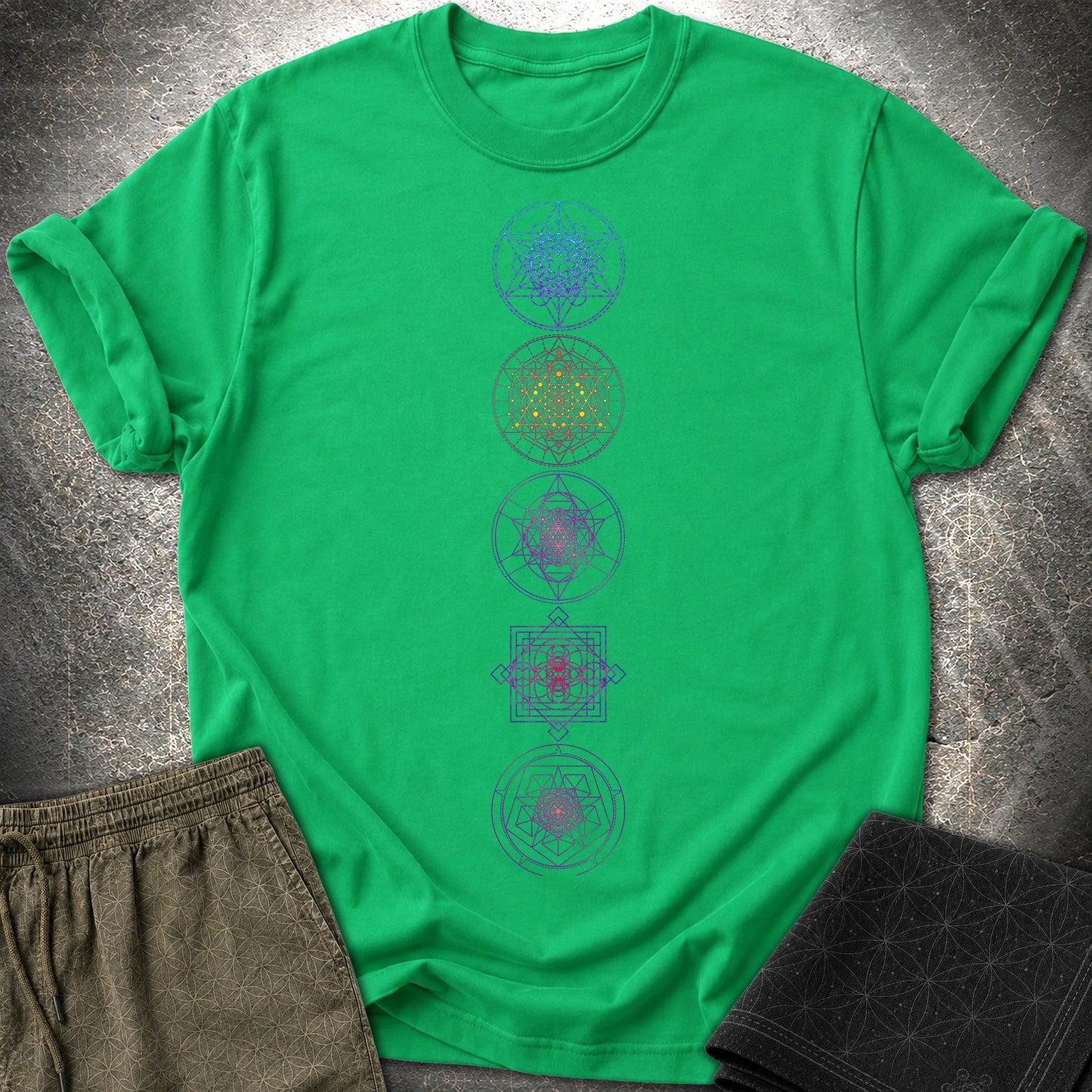Sacred Geometry T-Shirt - Sacred Geometry T-Shirt - Irish Green