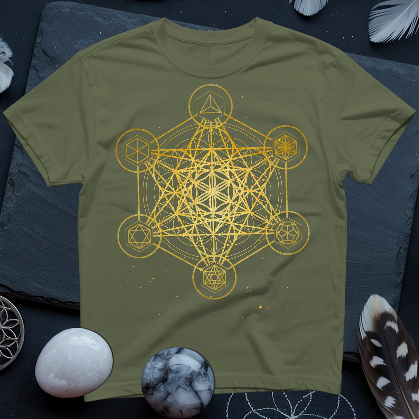 Metatron's Cube Platonic Solids T-Shirt