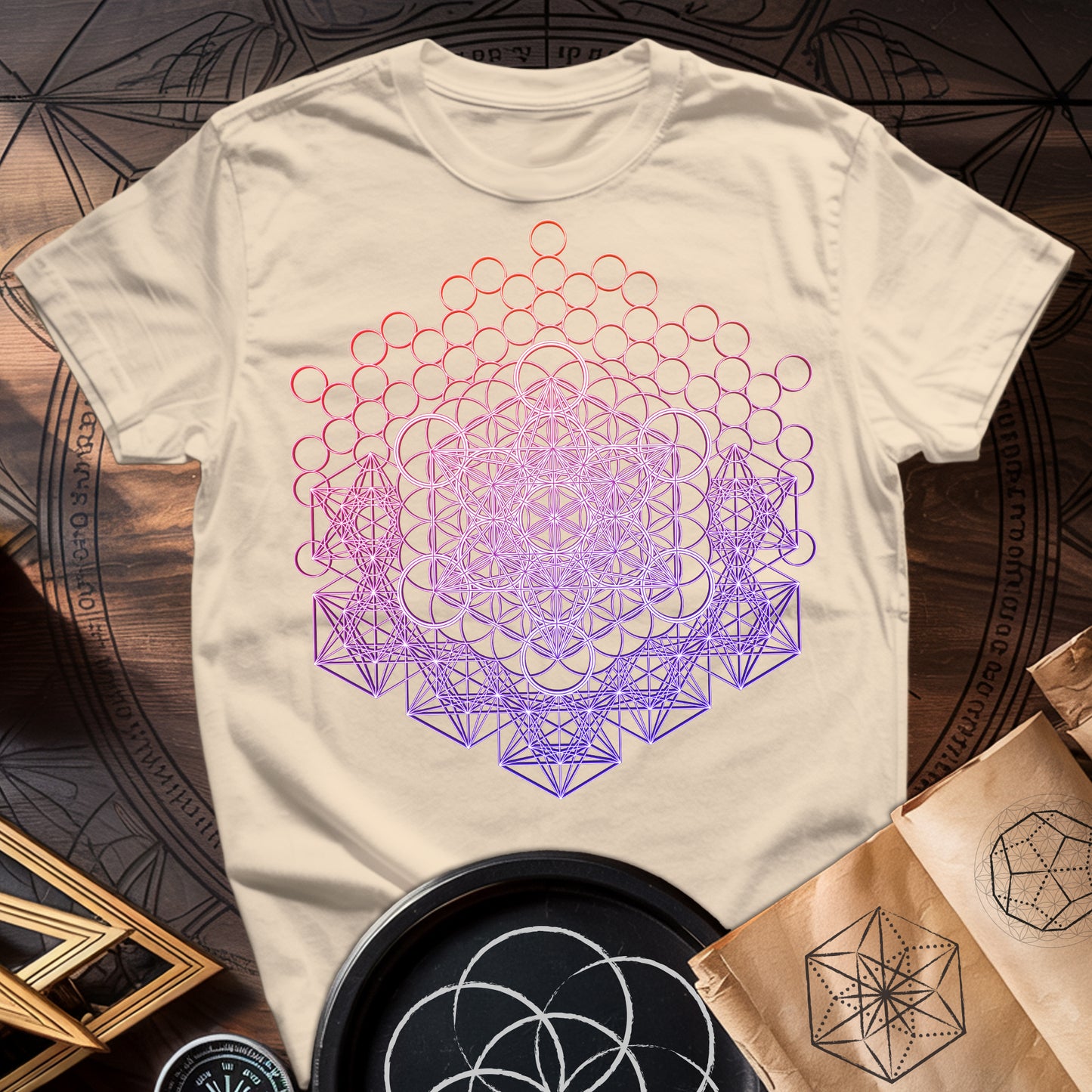 Metatron And Flower Connection T-Shirt