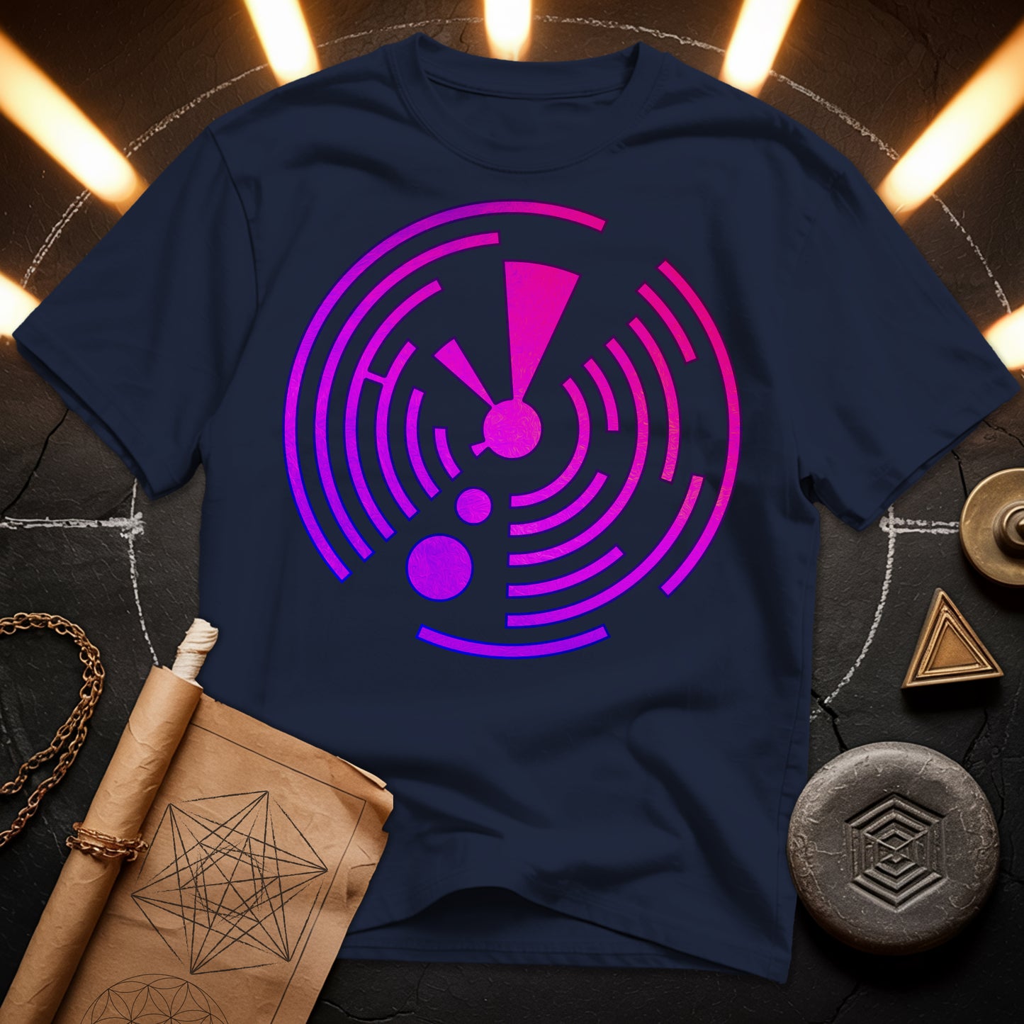 Crop Circle Electric Pink T-Shirt