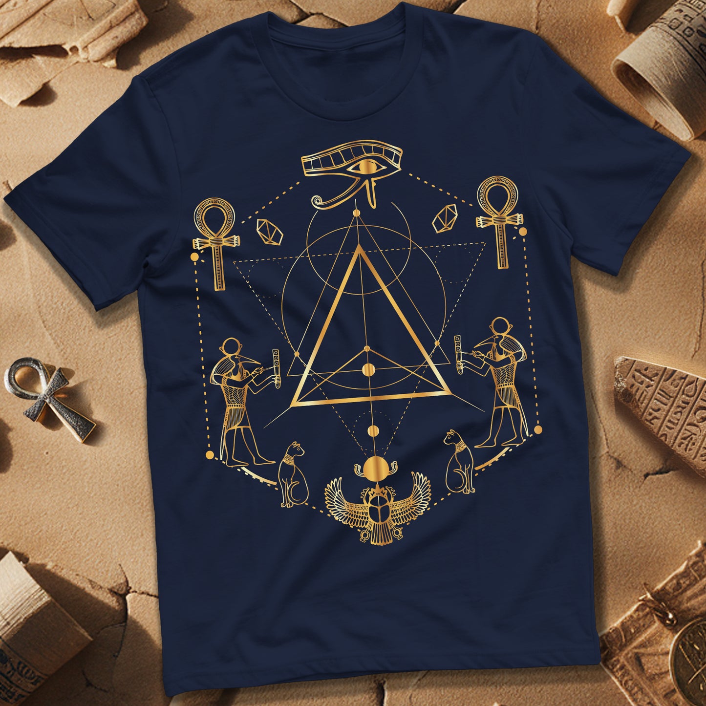 Eye Of Ra Egypt Geometry T-Shirt