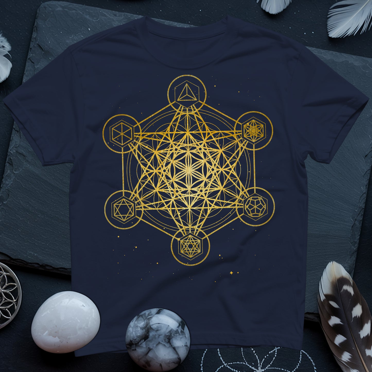 Metatron's Cube Platonic Solids T-Shirt