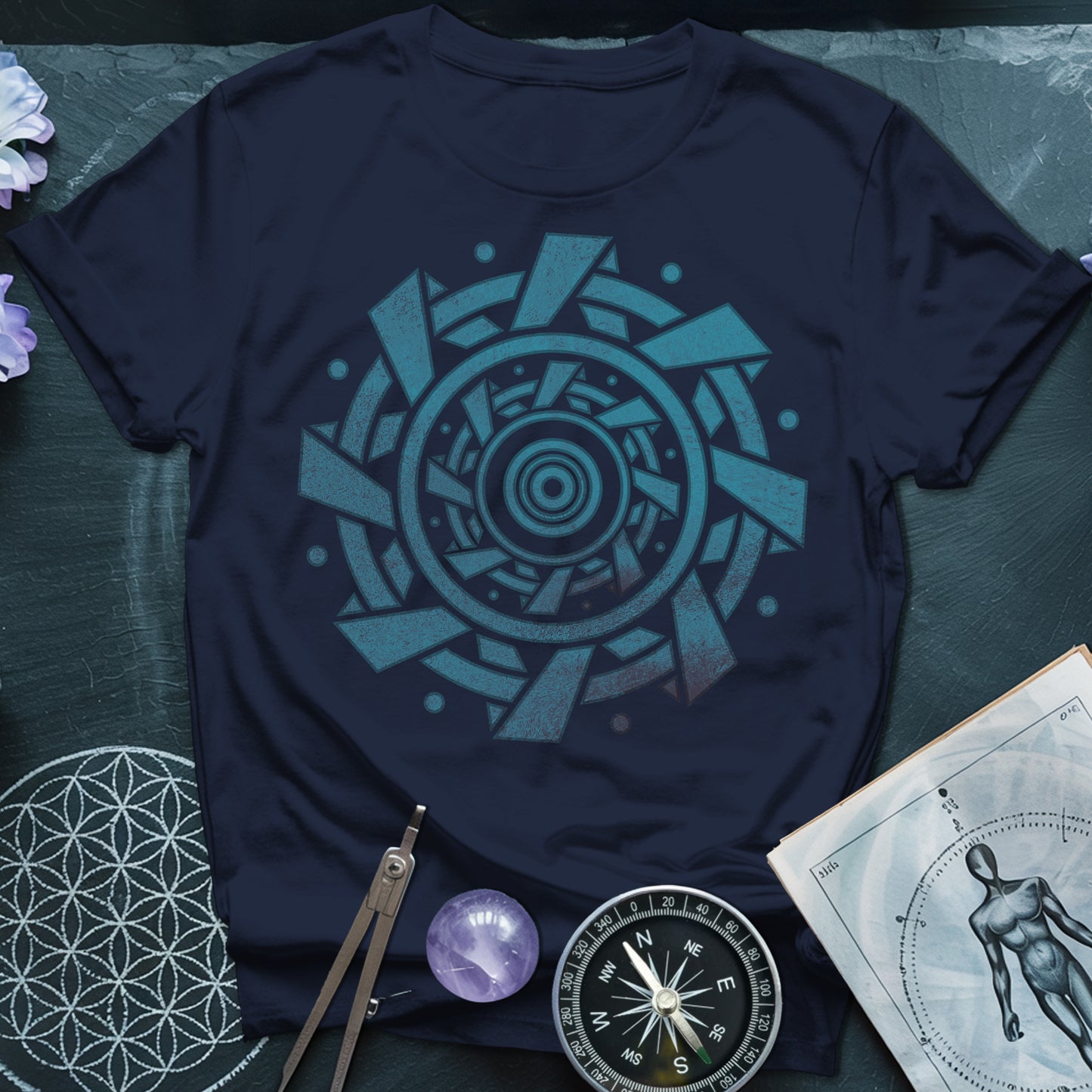 Crop Circle Blue T-Shirt