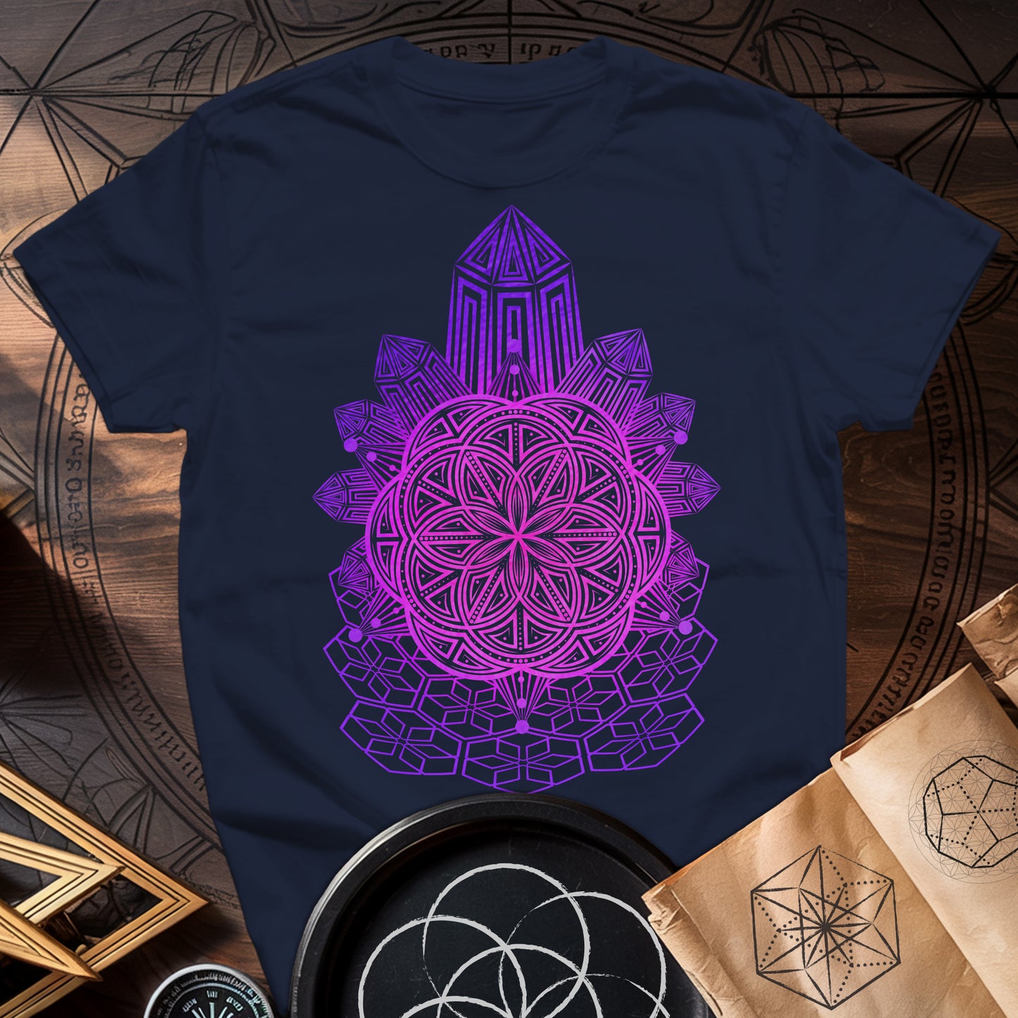Crystal Seed Sacred Geometry T-Shirt