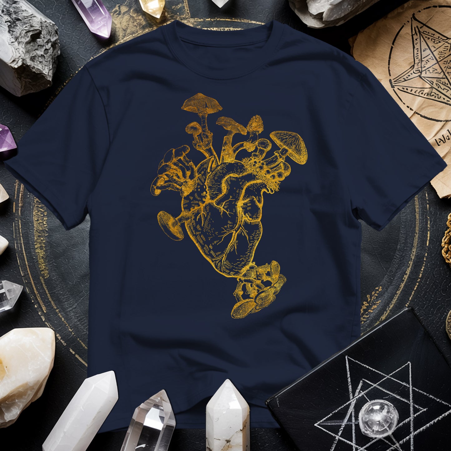Mushroom Heart Gold T-Shirt