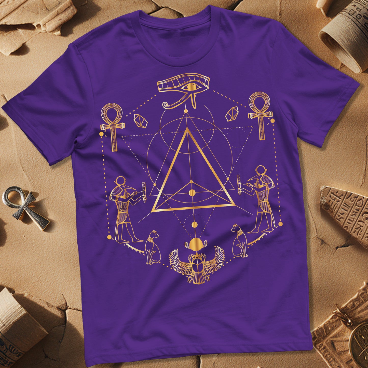 Eye Of Ra Egypt Geometry T-Shirt