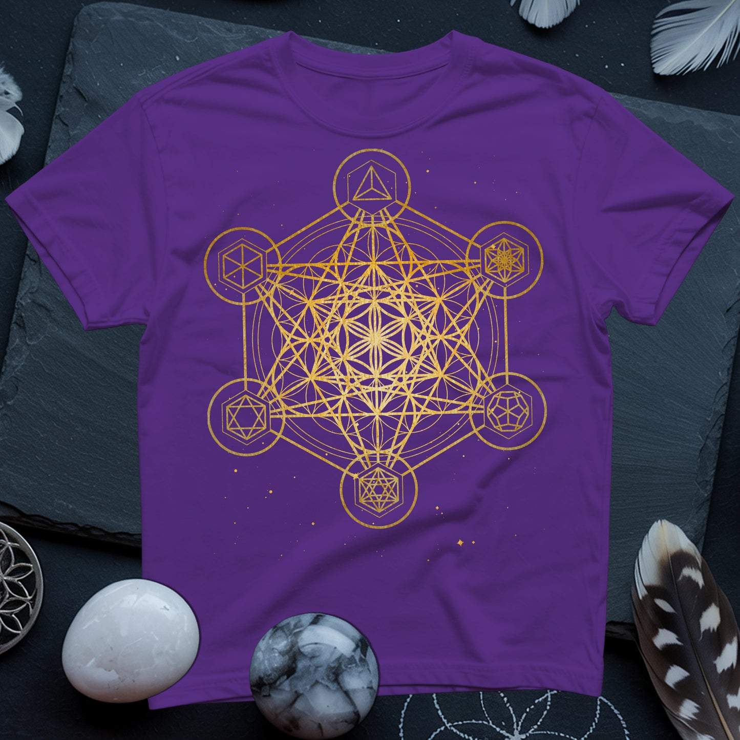 Metatron's Cube Platonic Solids T-Shirt