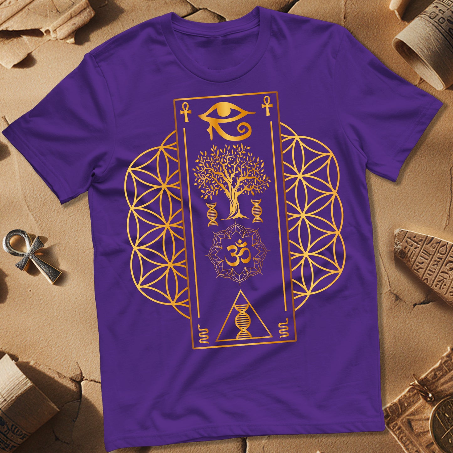 Flower Of Life Horus Egypt T-Shirt