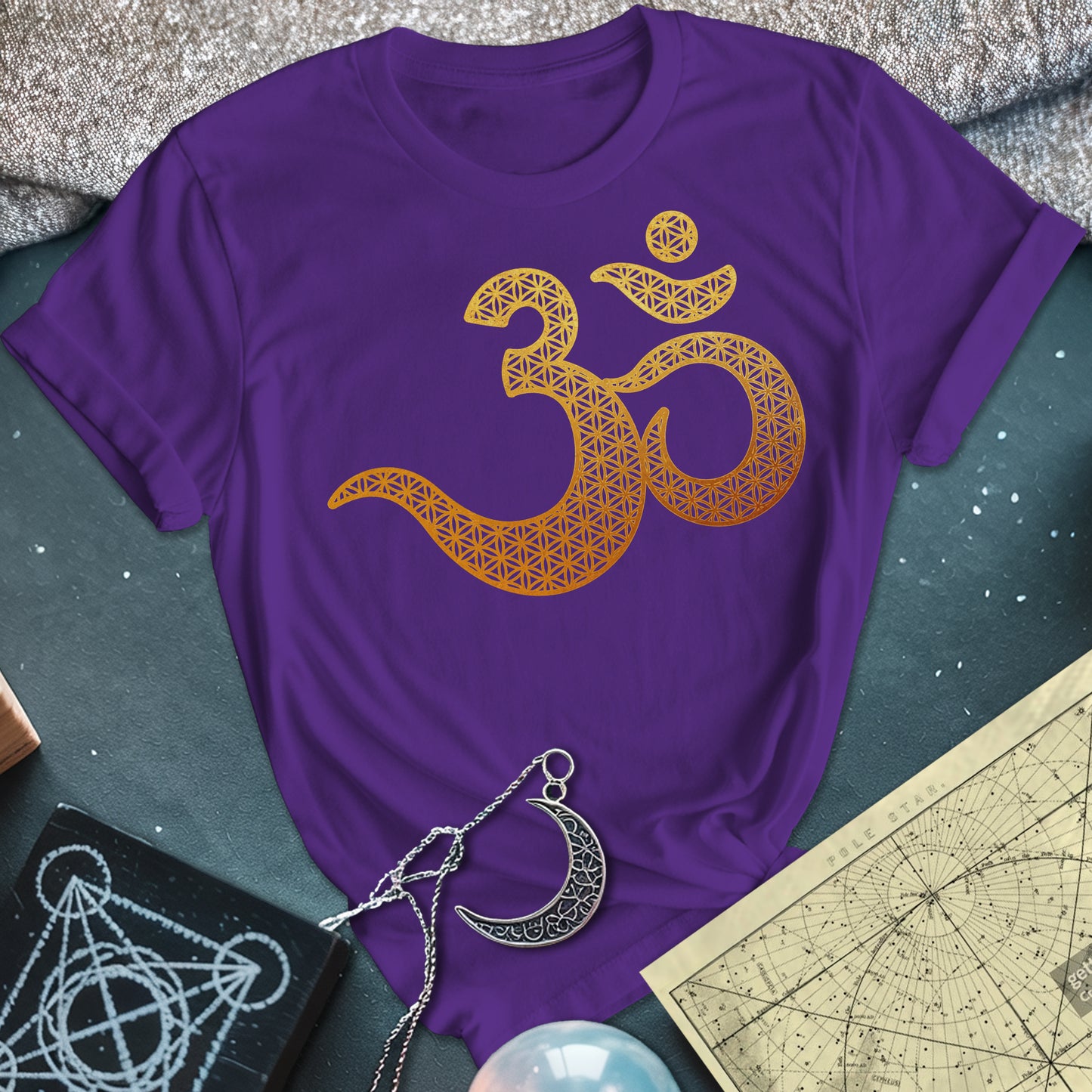 Ohm Flower Of Life Pattern T-Shirt
