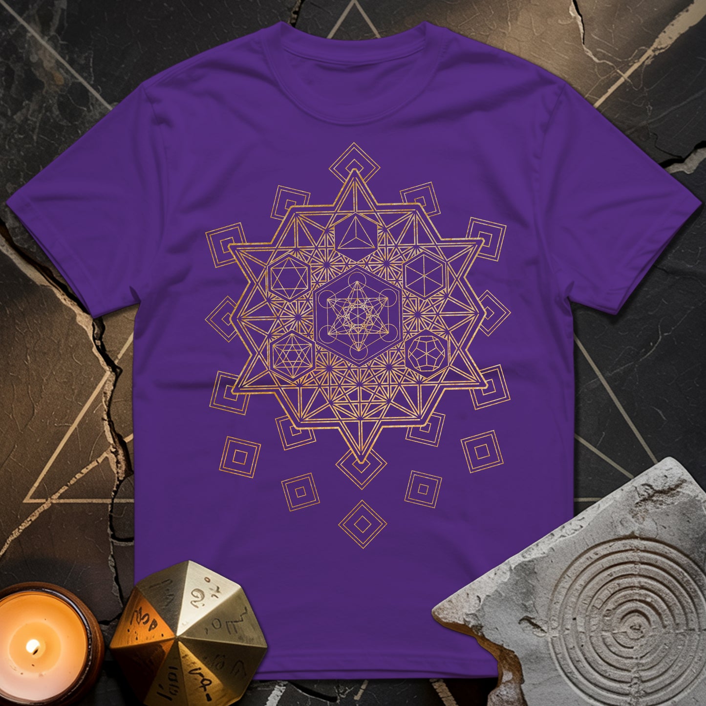 Metatron and Platonic Solids T-Shirt