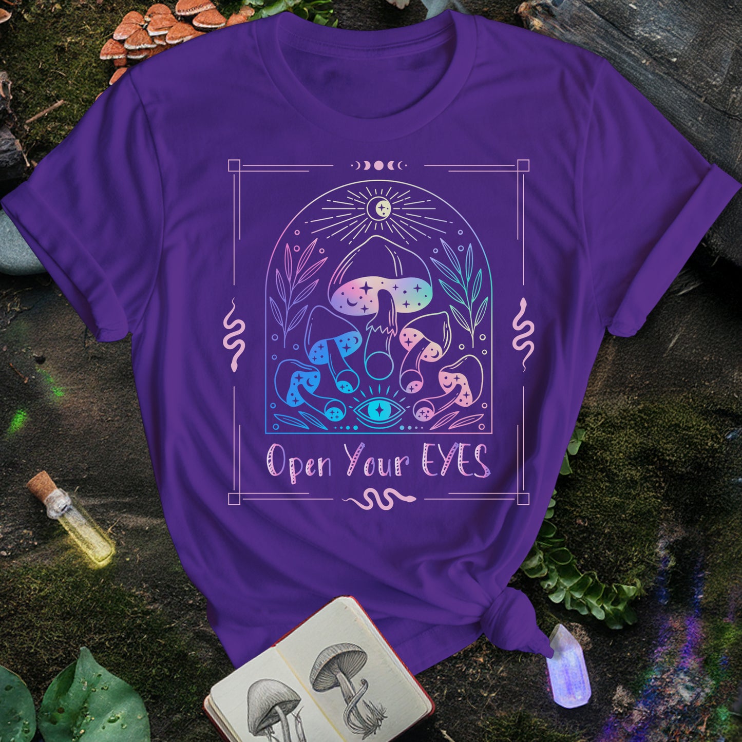 Open Your Eyes Mushrooms T-Shirt