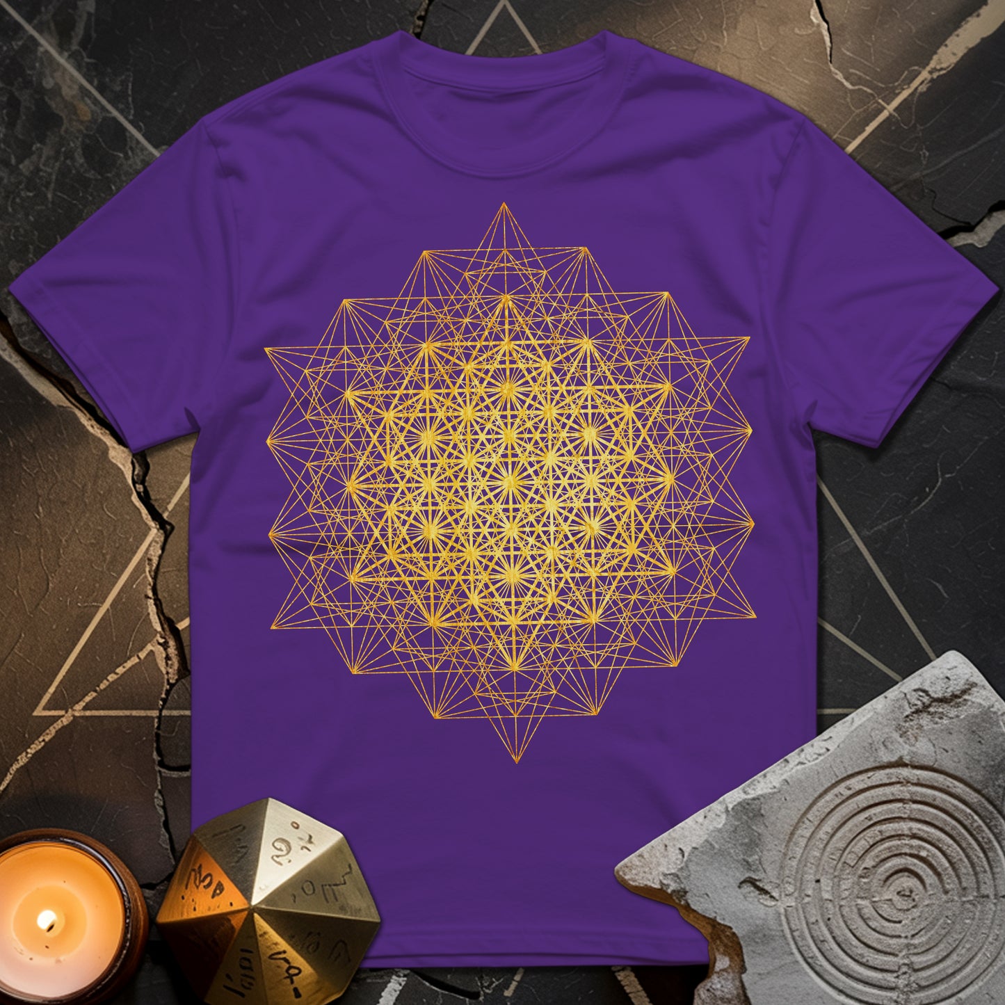 64 Tetrahedron Metatron Grid T-Shirt