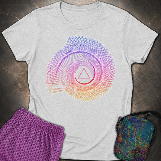 Spiralling Gradient Triangle - Spiralling Gradient Triangle Womens T-Shirt - RS Sport Grey
