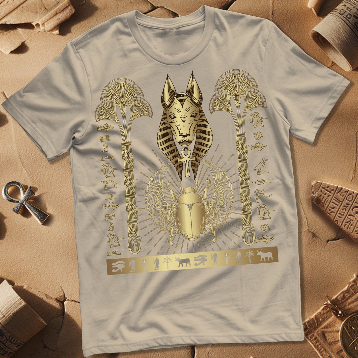 Anubis Ankh Scarab Egypt T-Shirt