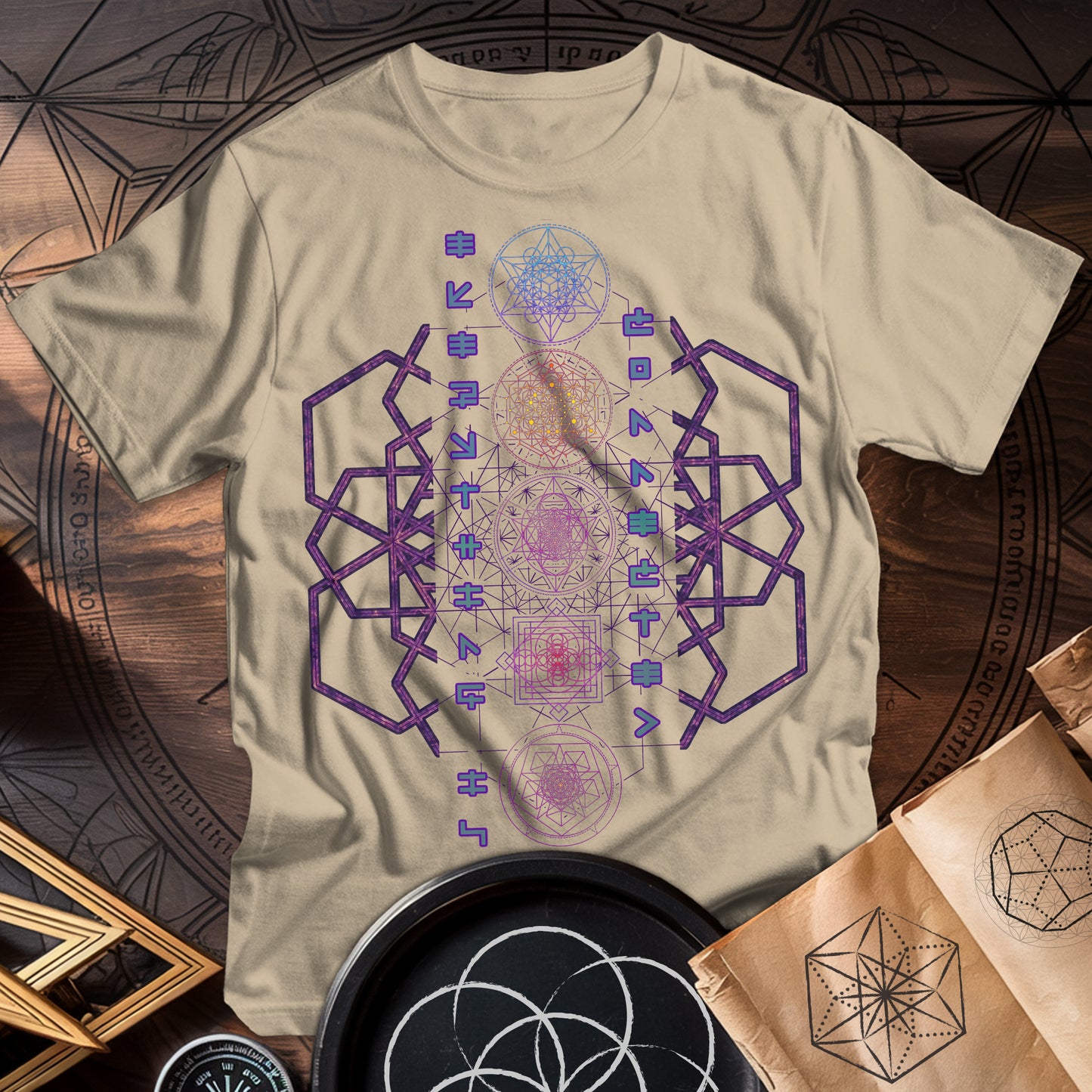 Everything Is Connected Sacred Geometry T-Shirt