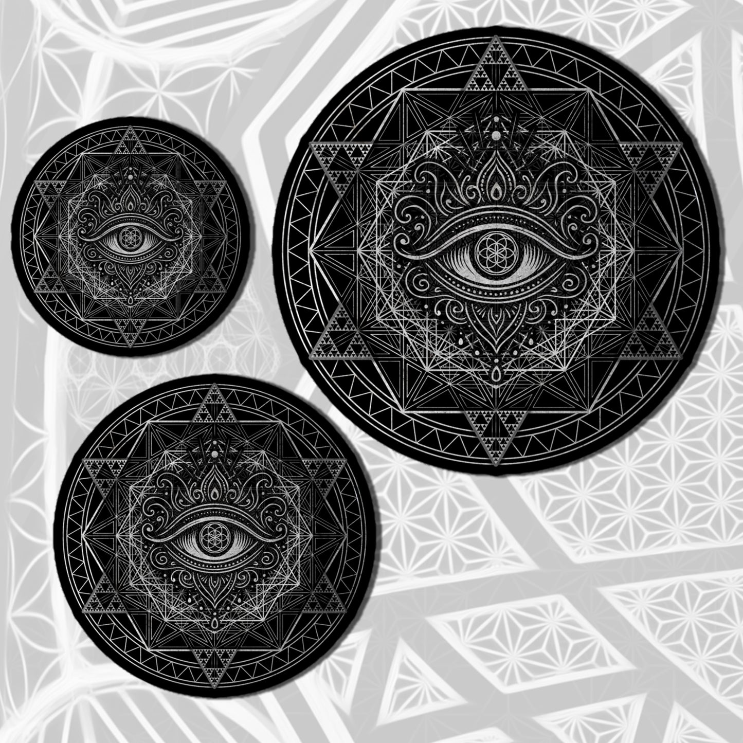 Silver Eye Mandala Sticker