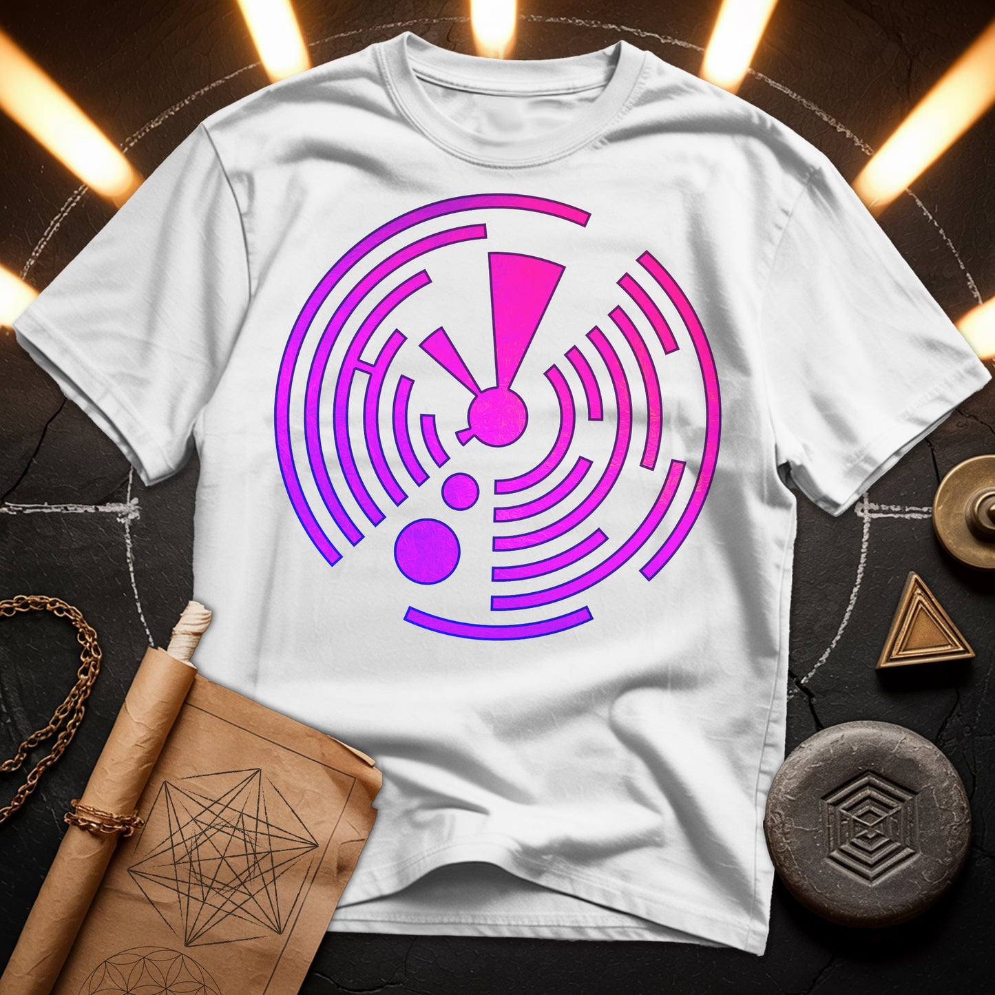 Crop Circle Electric Pink T-Shirt