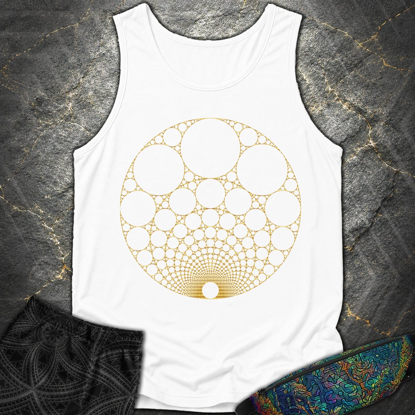 Apollonian Gasket T-Shirt - Apollonian Gasket Comfort Tank Top - White