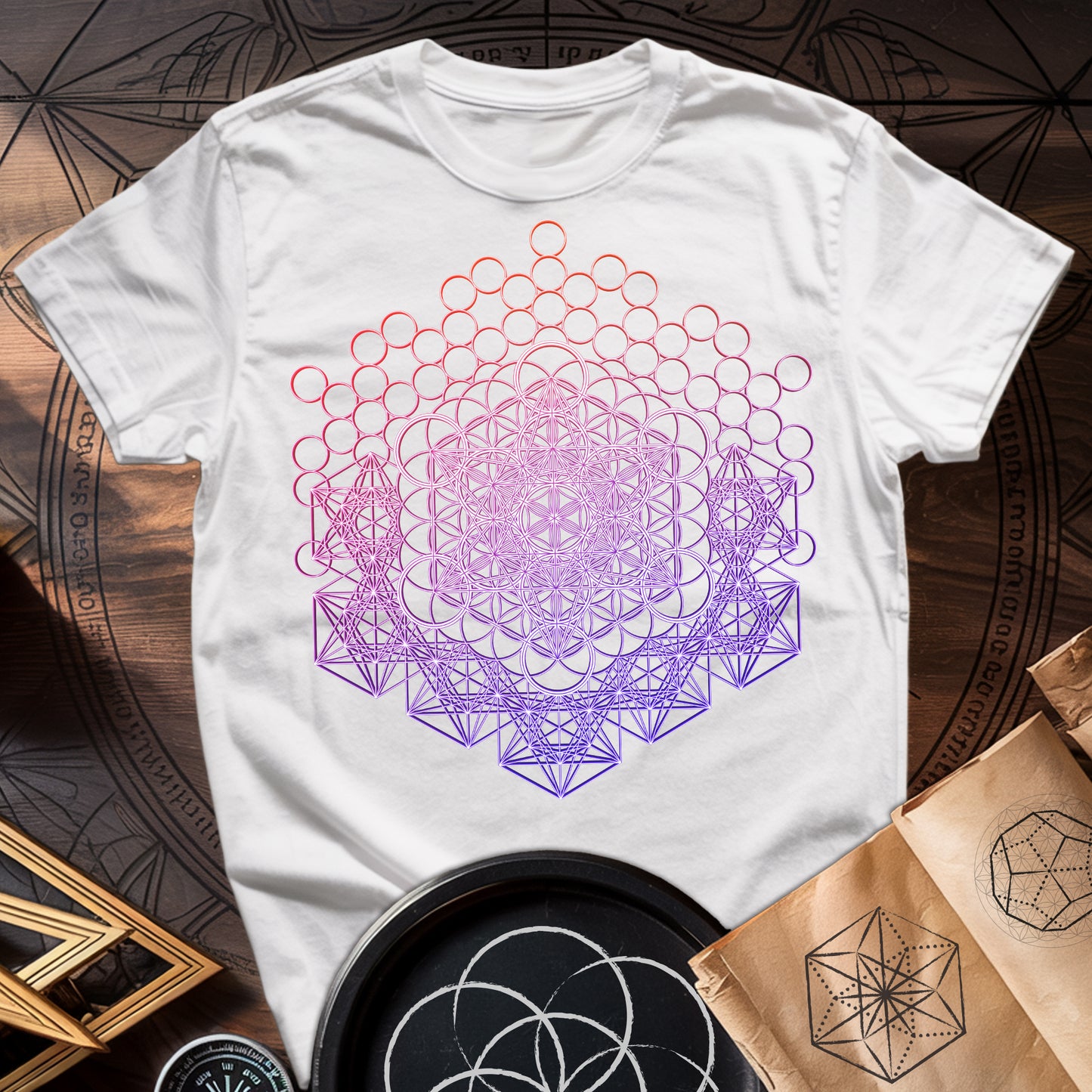 Metatron And Flower Connection T-Shirt