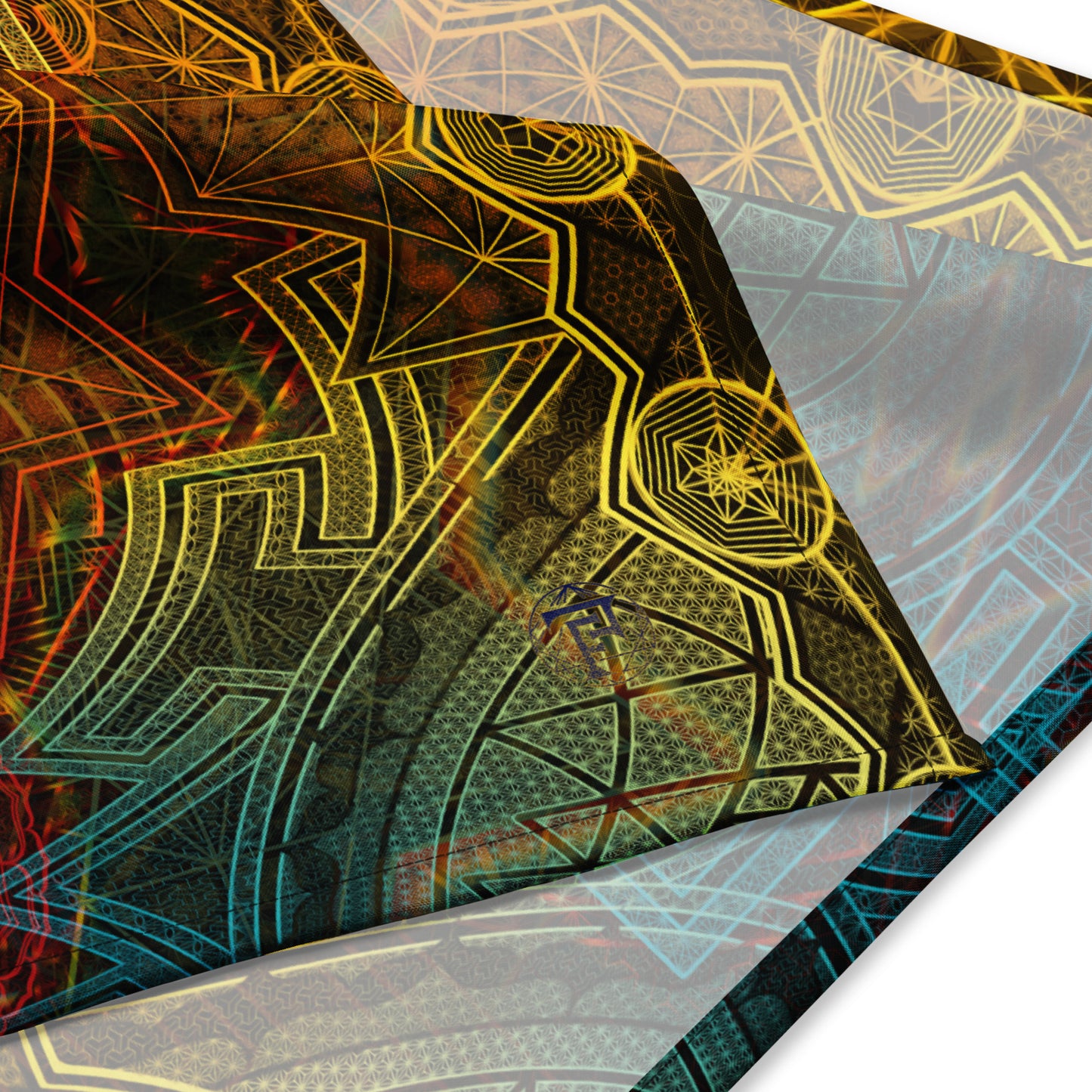 Colorful Sri Yantra Sacred Geometry Bandana