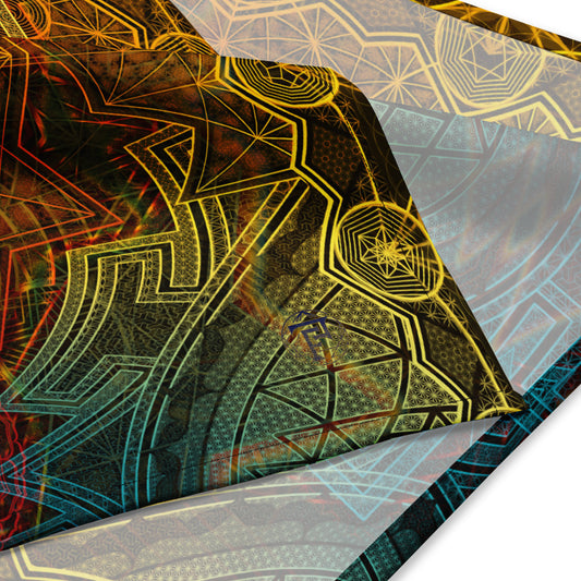 Colorful Sri Yantra Sacred Geometry Bandana