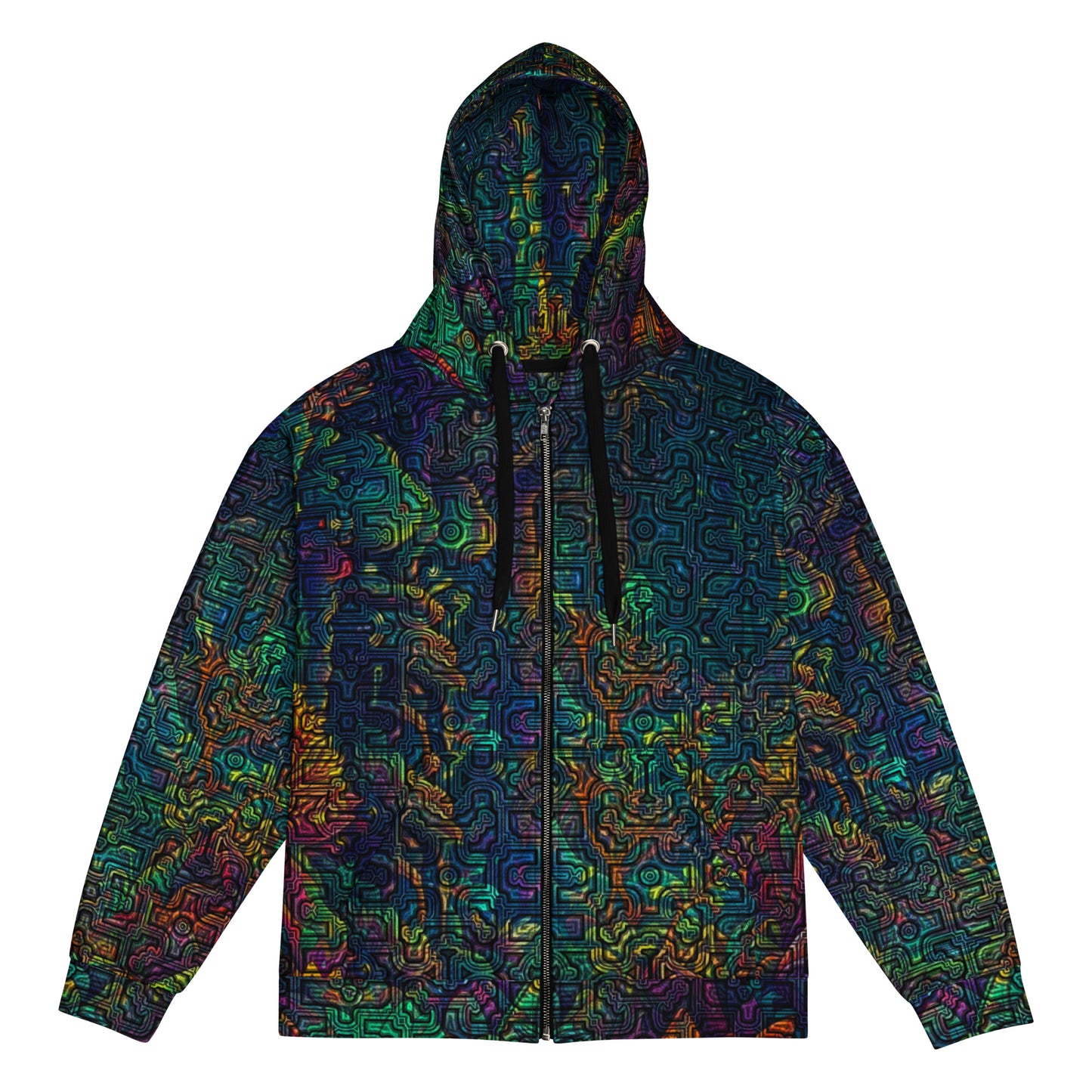 Shipibo Conibo Jungle Unisex Zip Hoodie