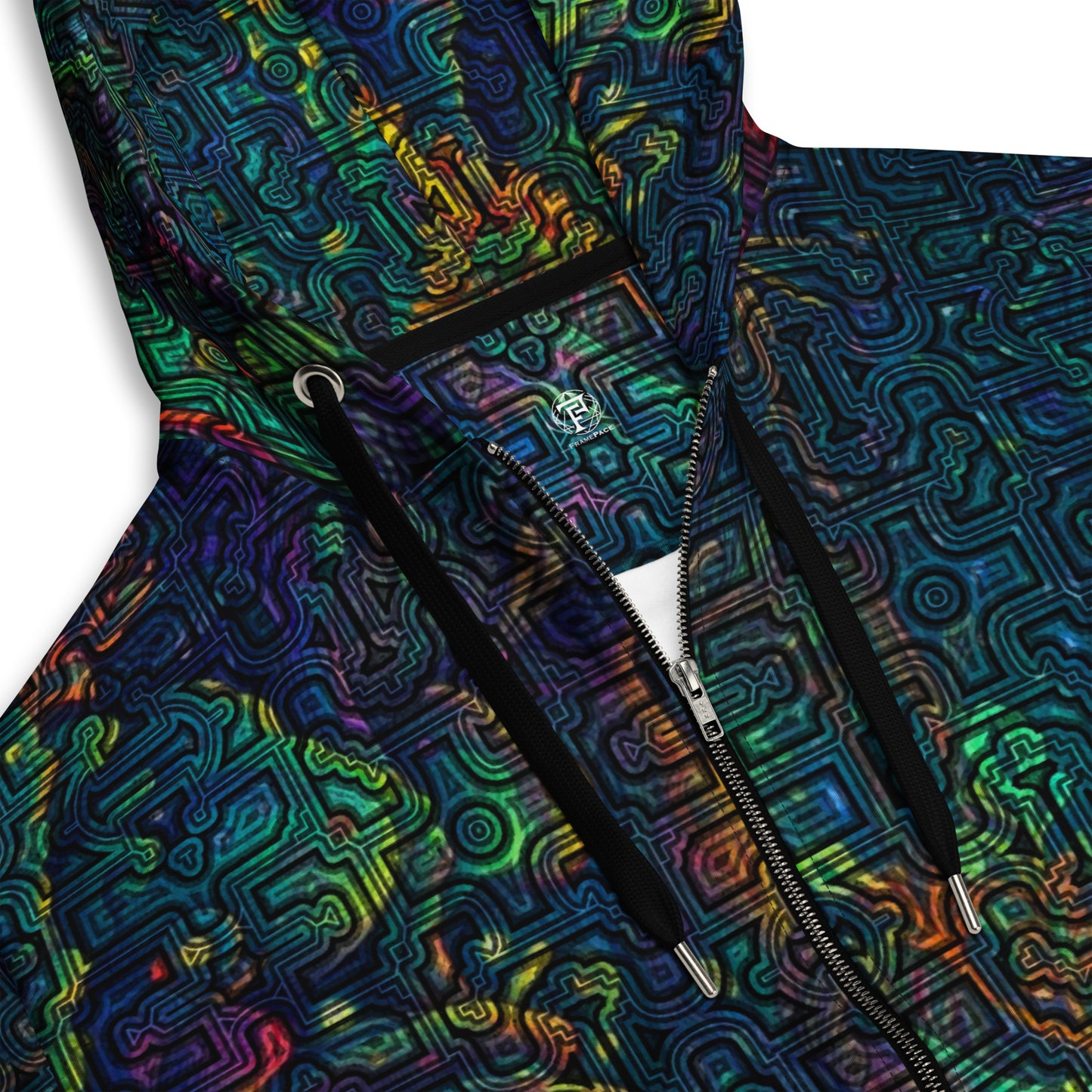 Shipibo Conibo Jungle Unisex Zip Hoodie