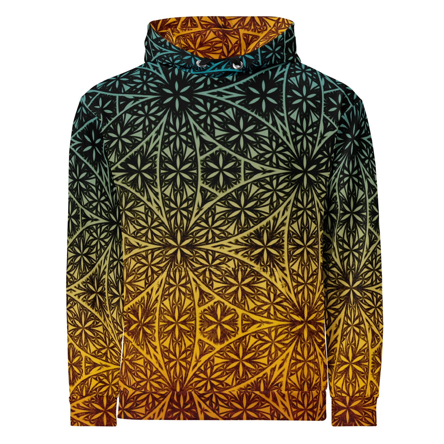 Fractal Flower Of Life Retro Unisex Cotton Hoodie