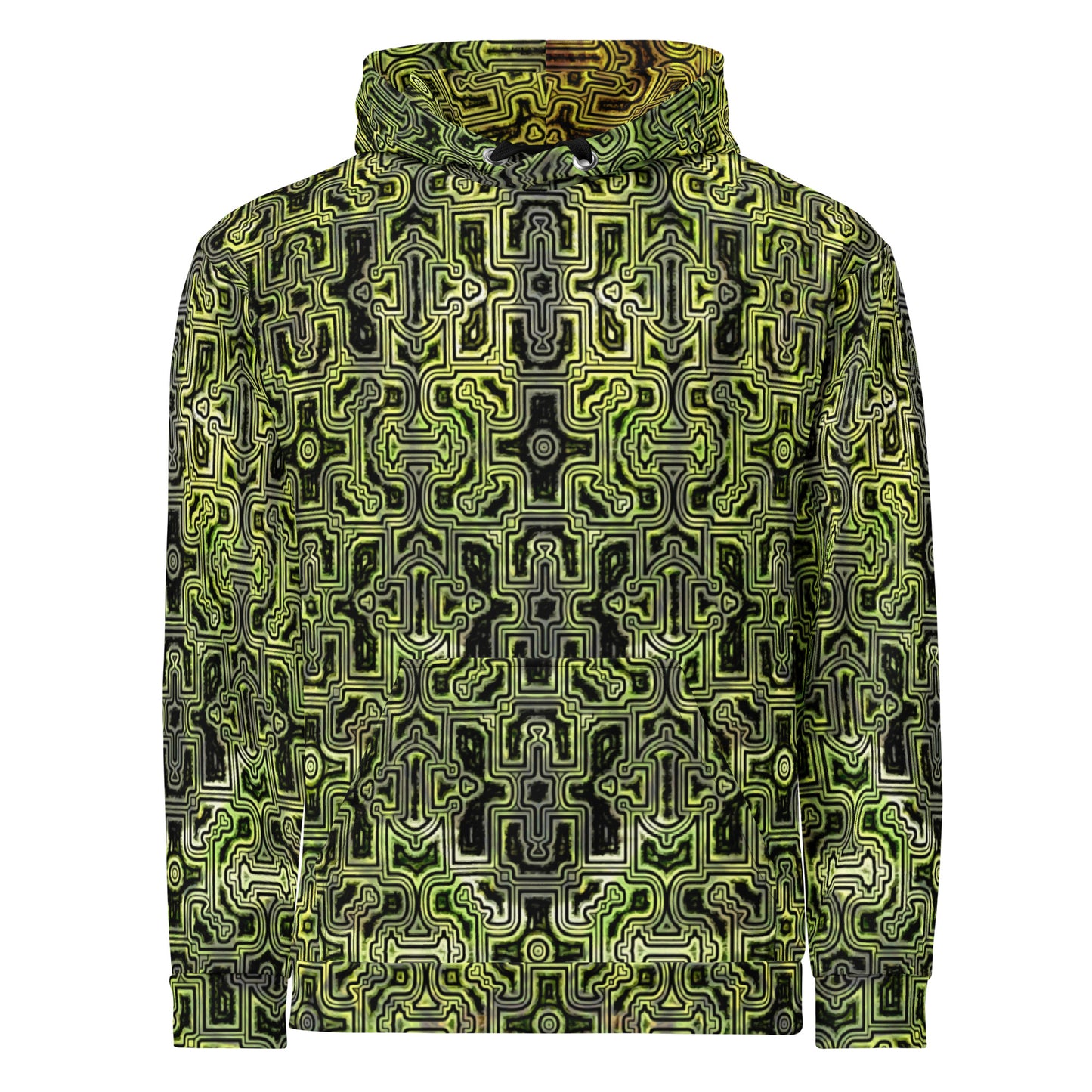 Shipibo Green Camo Unisex Cotton Hoodie