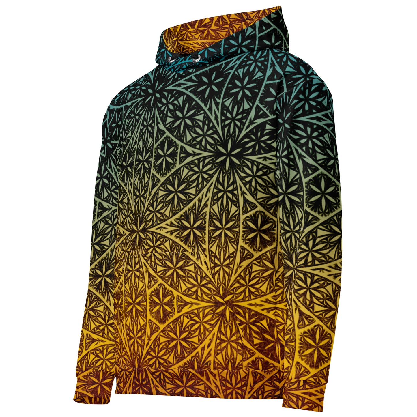 Fractal Flower Of Life Retro Unisex Cotton Hoodie