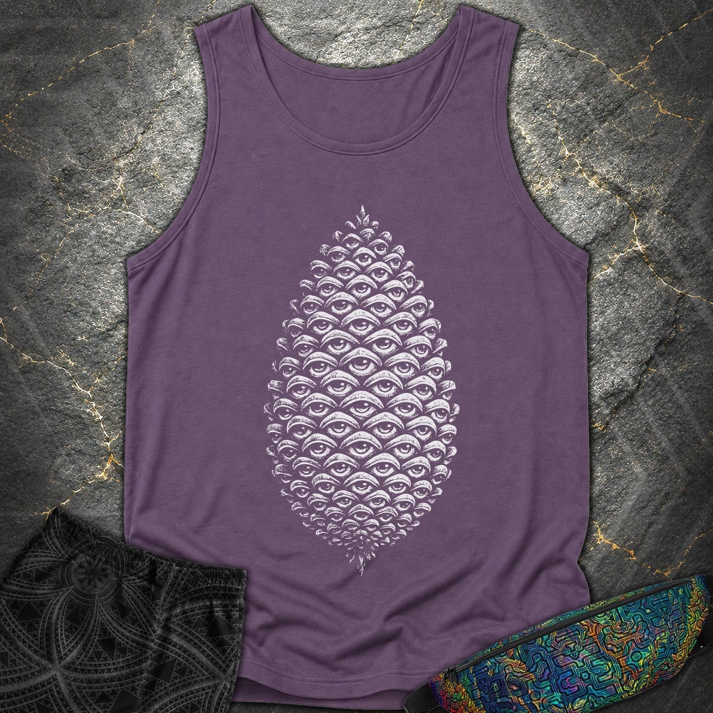 All Seeing Pinecone - All Seeing Pinecone Comfort Tank Top - Grape