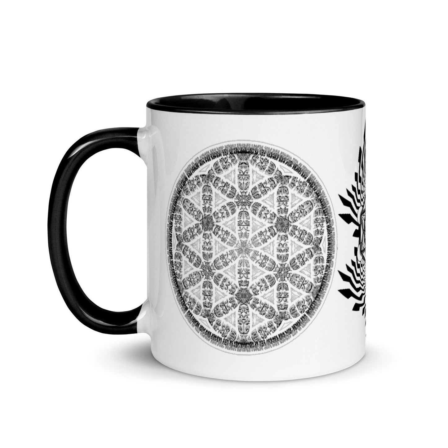 Flower Of Life Mug | Seed Of Life | Metatron's Cube | Sacred Geometry | Spiritual Gift | Intricate Geometric Artwork Mug with Color Inside