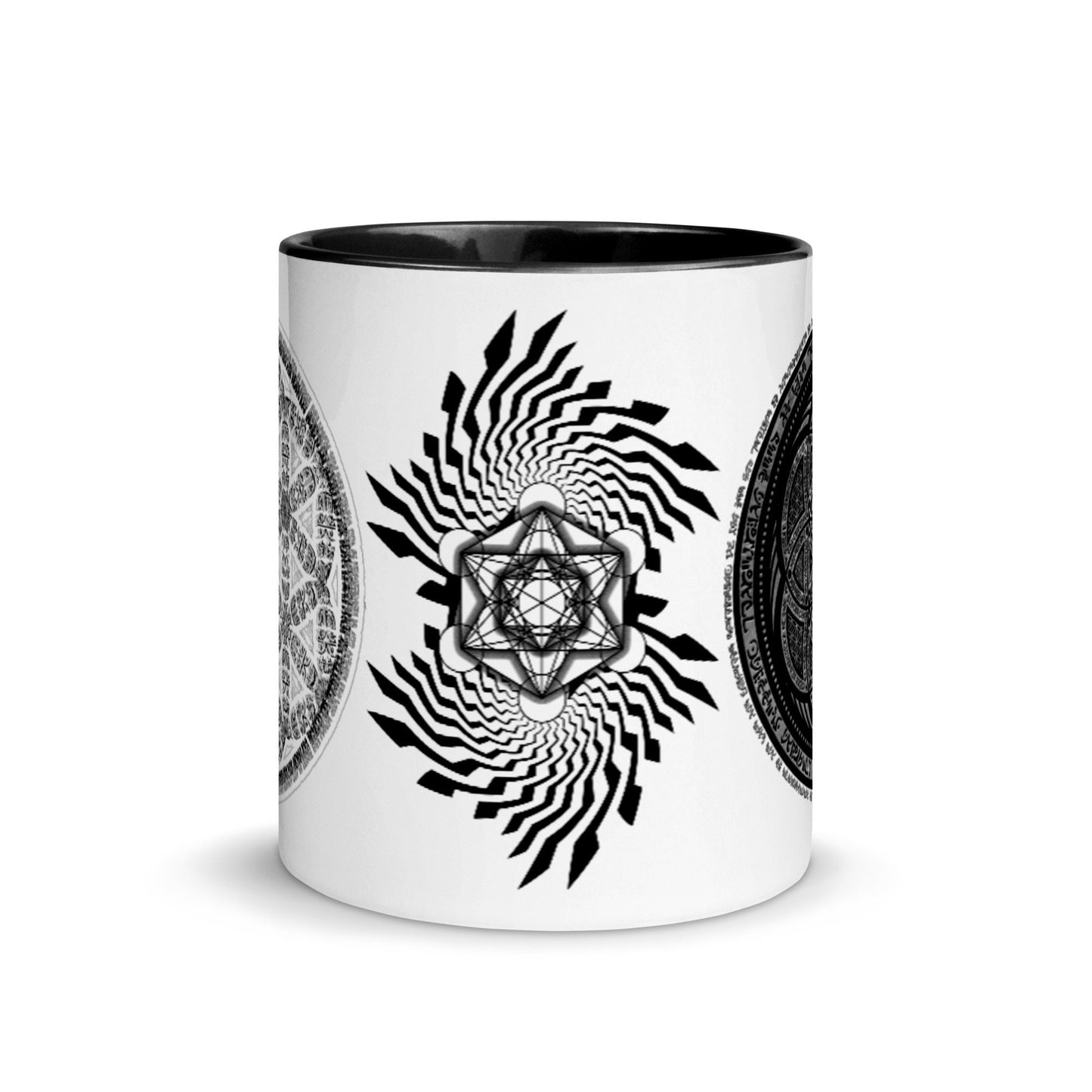 Flower Of Life Mug | Seed Of Life | Metatron's Cube | Sacred Geometry | Spiritual Gift | Intricate Geometric Artwork Mug with Color Inside