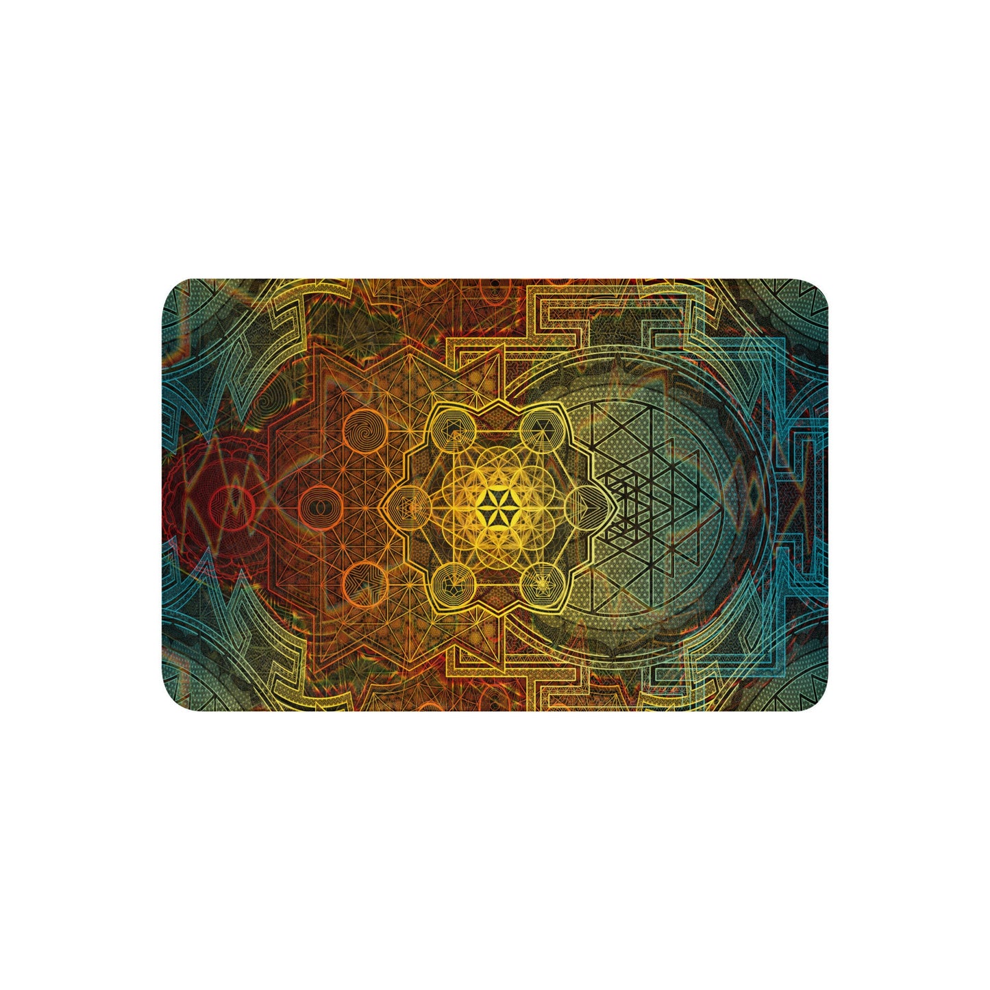 Sri Yantra | Sacred Geometry Patterns | Flower Of Life | Metatron's Cube Cover | Tree Of Life | Metaphysics Art | Psychedelic Sherpa blanket