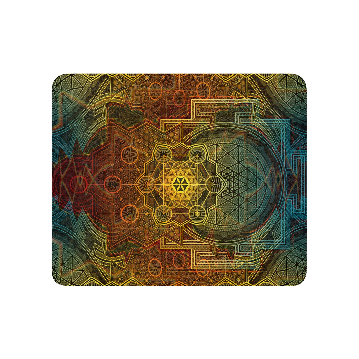 Sri Yantra | Sacred Geometry Patterns | Flower Of Life | Metatron's Cube Cover | Tree Of Life | Metaphysics Art | Psychedelic Sherpa blanket