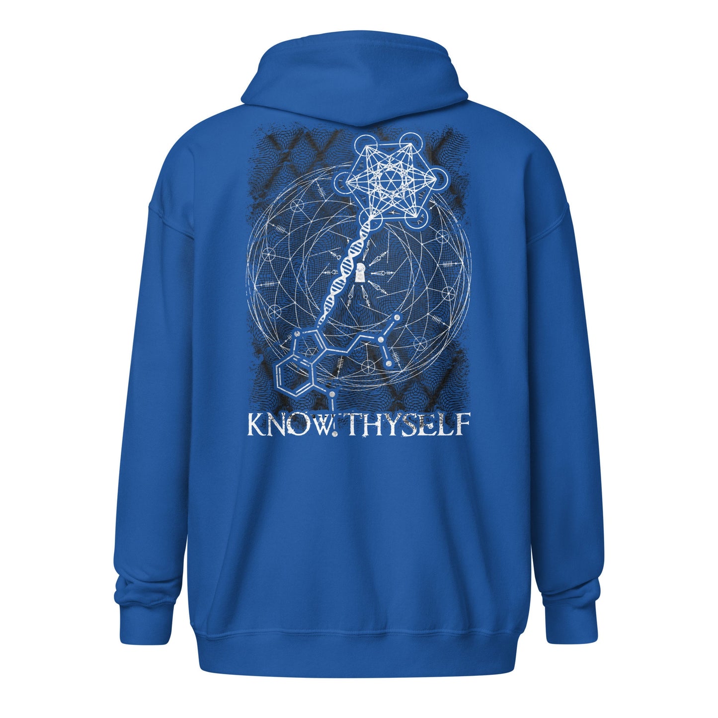 Da Vinci Metatron's Cube Sacred Geometry | Sacred geometry | Psychedelic Clothing | Festival Wear | Unisex heavy blend zip hoodie