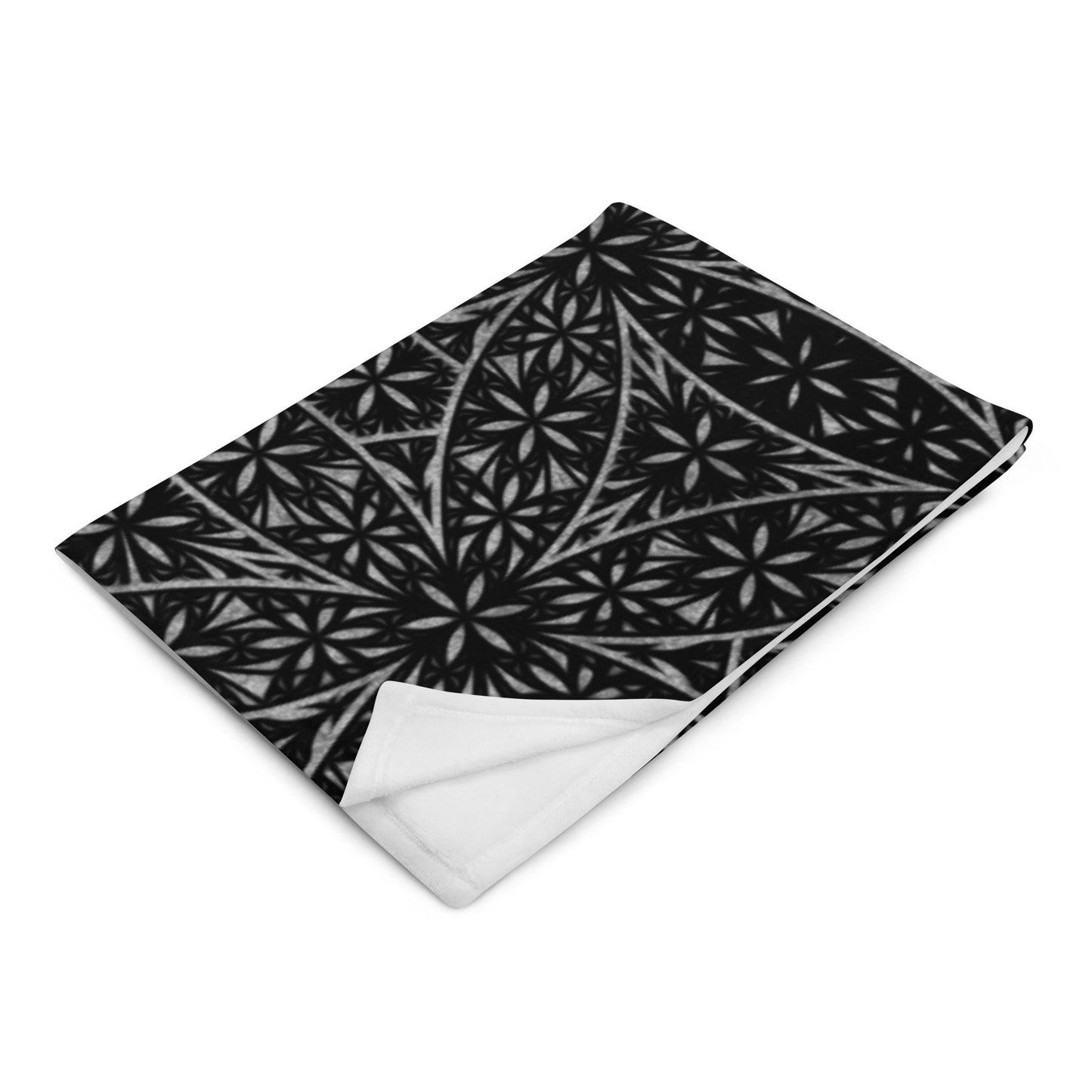 Flower Of Life Fractal Pattern | Sacred Geometry Cover | Warm Festival Tapestry | Intricate Psychedelic Geometric Pattern | Throw Blanket
