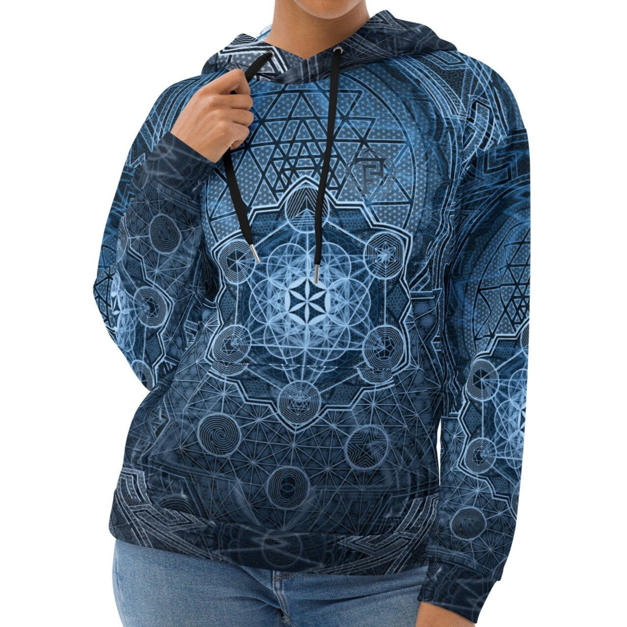 Sri Yantra | Sacred Geometry Patterns | Flower Of Life | Metatron's Cube Hoodie | Tree Of Life | Psychedelic Wear | Unisex Hoodie