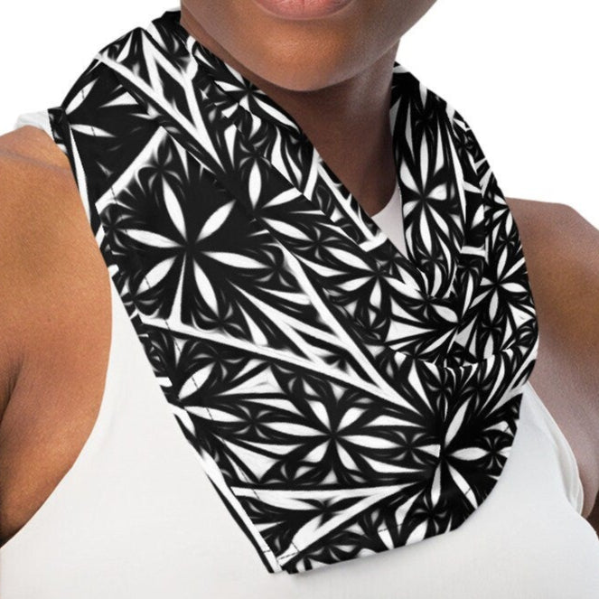 Flower Of Life Fractal Pattern | Sacred Geometry Clothing | Festival Wear | Intricate Geometric Pattern | All-over print bandana