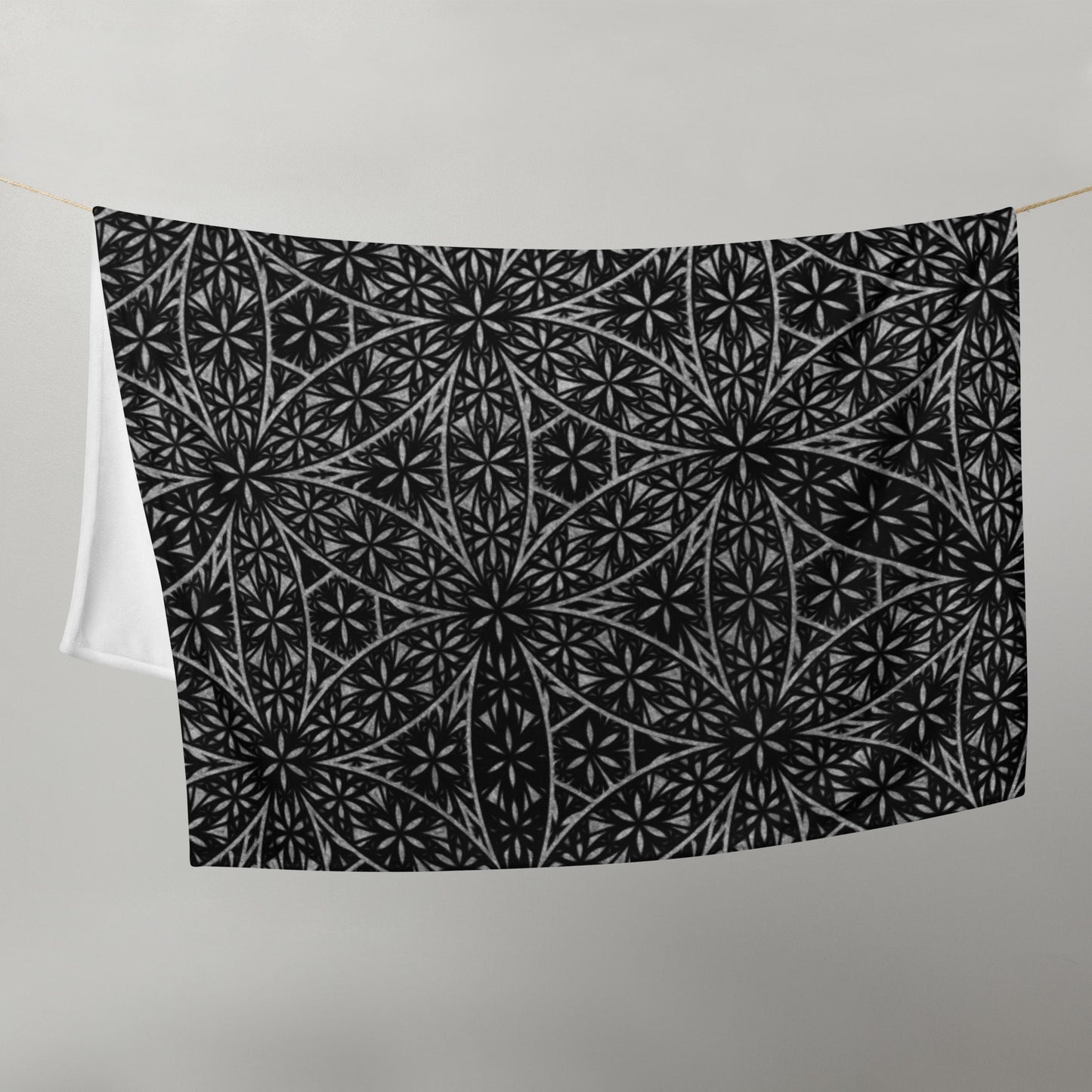 Flower Of Life Fractal Pattern | Sacred Geometry Cover | Warm Festival Tapestry | Intricate Psychedelic Geometric Pattern | Throw Blanket