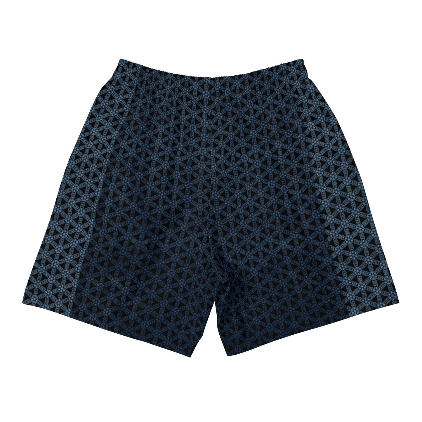 Flower Of Life | Sacred Geometry | Intricate Psychedelic Pattern | Gradient Blue | Festival Clothing | Men's Recycled Athletic Shorts