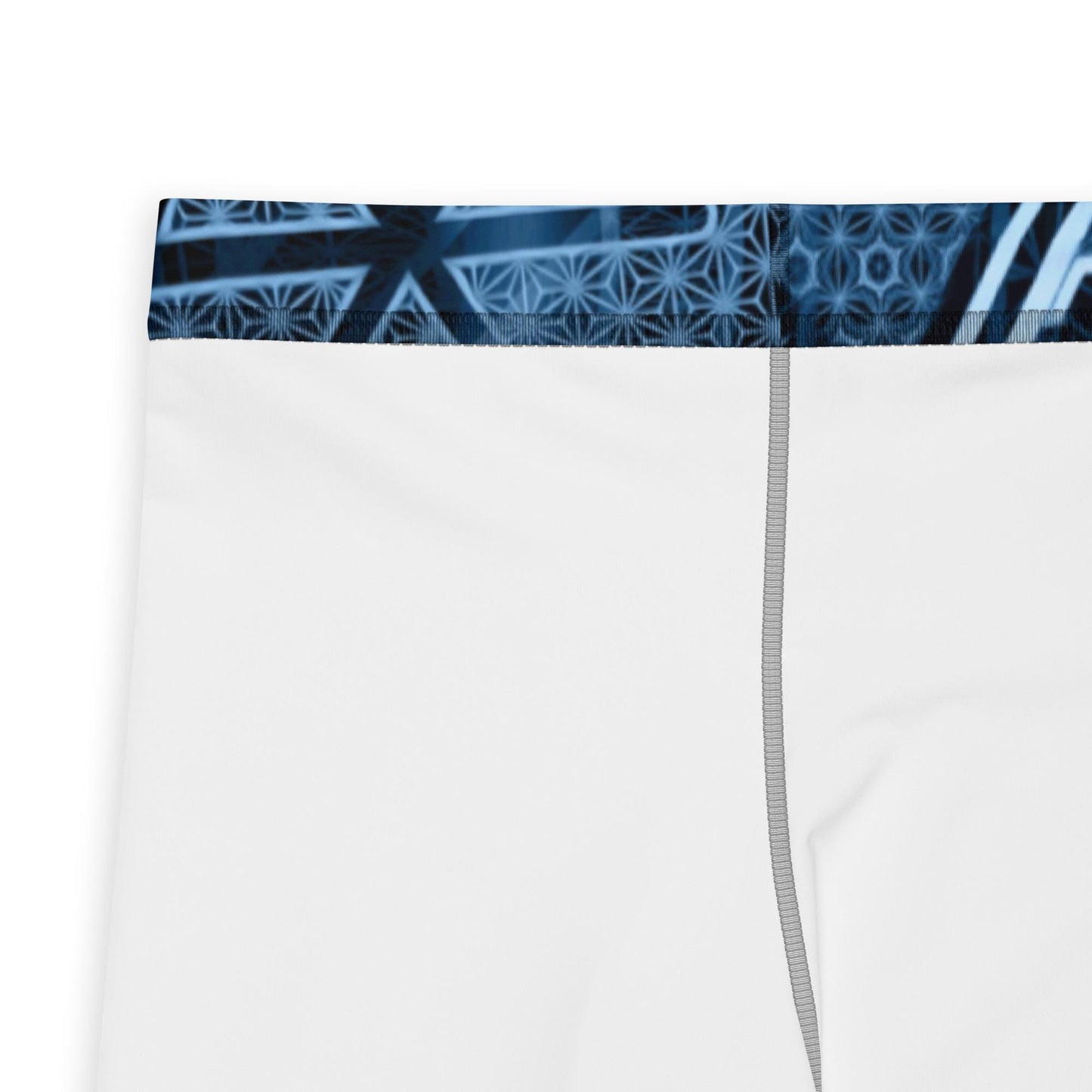 Sri Yantra | Blue Sacred Geometry Patterns | Flower Of Life | Metatrons Cube Clothing | Tree Of Life | Psychedelic Wear | Men's Leggings